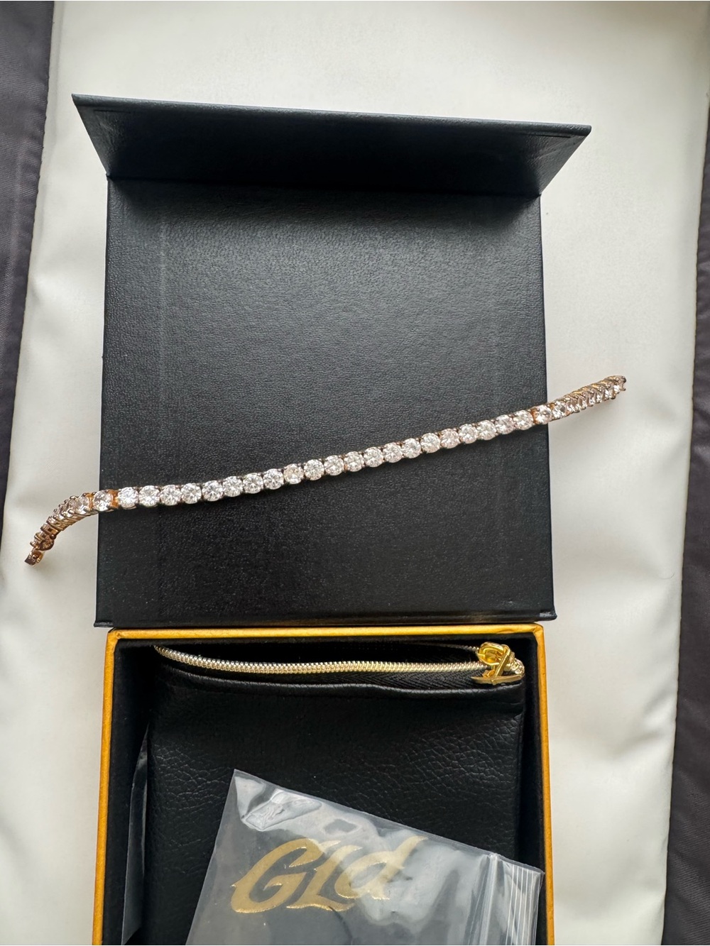 Elegant Women's Tennis Bracelet in Rose Gold with Clear Stones